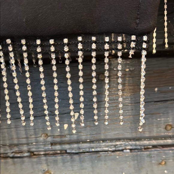 Zara Black Cropped Blazer with Notched Lapels and Fringe Detail - Picture 4 of 5